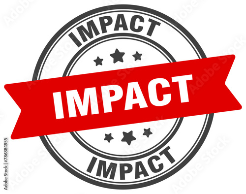 impact stamp. impact label on transparent background. round sign