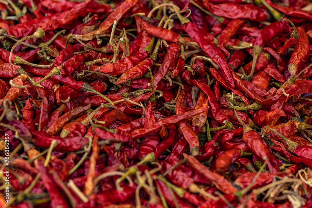 Red chili wallpaper getting dry