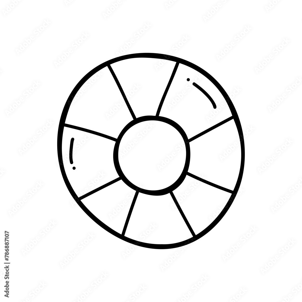Hand drawn lifebuoy vector clipart. In doodle style. Summer vacation design element. Stock isolated image on a white background. Hand drawn lifebuoy vector clipart. In doodle style. Summer vacation design element. Stock isolated image on a white background.