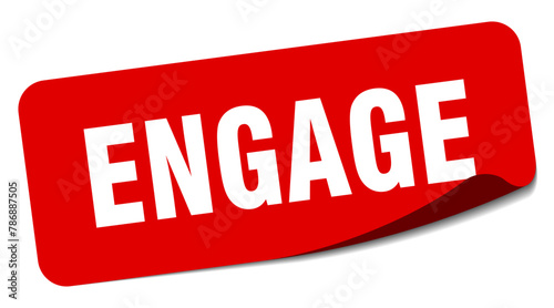 engage sticker. engage label