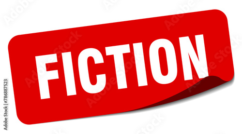 fiction sticker. fiction label