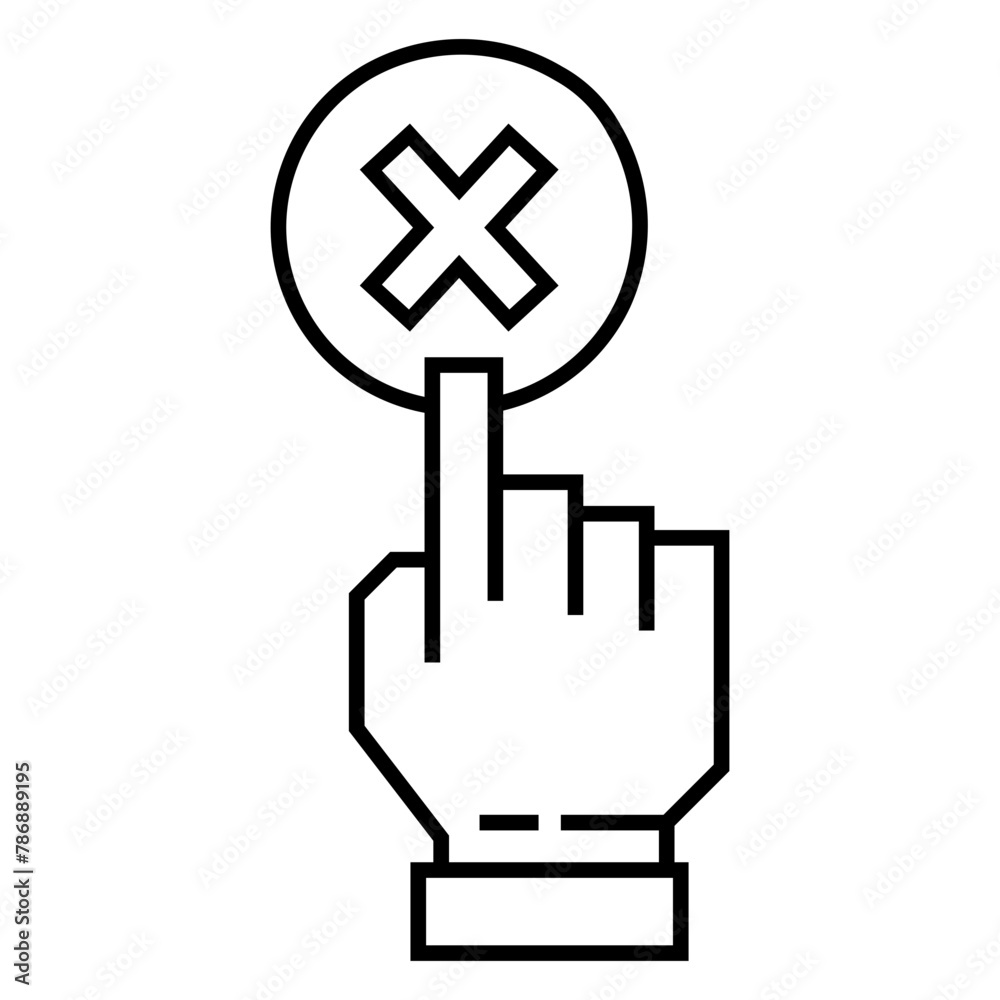Hand icon on white background. Vector illustration. Hand icon on white background. Vector illustration.