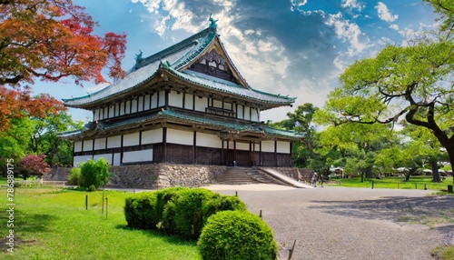 japanese traditional building ai generated photo
