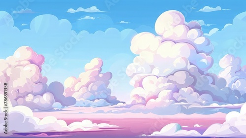 landscape with clouds.