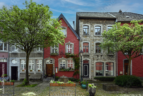 Historische Bürgerhäuser in Kornelimünster in der Eifel