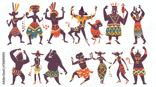 Fototapeta Naklejka Na Ścianę i Meble -  Culture symbols from Africa tribal ethnic decorative