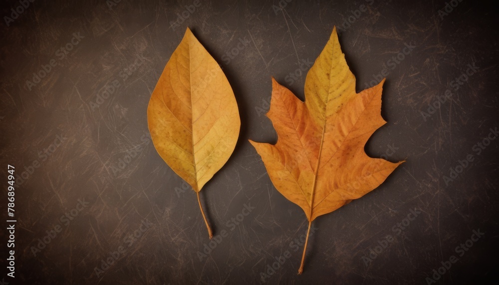 Textured Autumn leaf background with room for copy space.