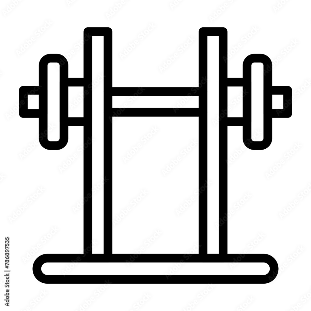 Weightlifting Vector Line icon Design Weightlifting Vector Line icon Design