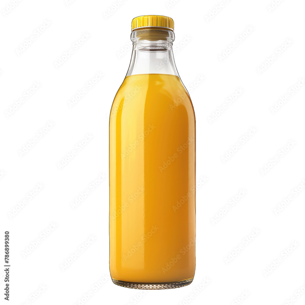 Mango juice bottle isolated on white background Mango juice bottle isolated on white background