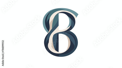 BS letter logo. vector illustration trendy design fla