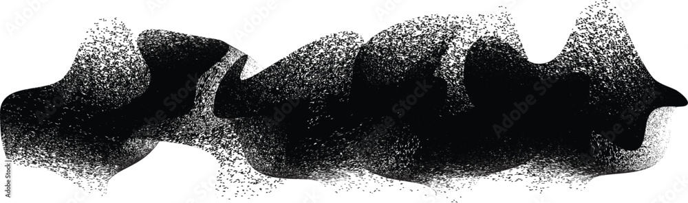 Distressed gradient shape . Shade of sphere . Noise destroyed circle . Trendy grainy shadow . Graph print texture .Spray effect .Grunge texture . Distressed element .Vector rounded ball shadow