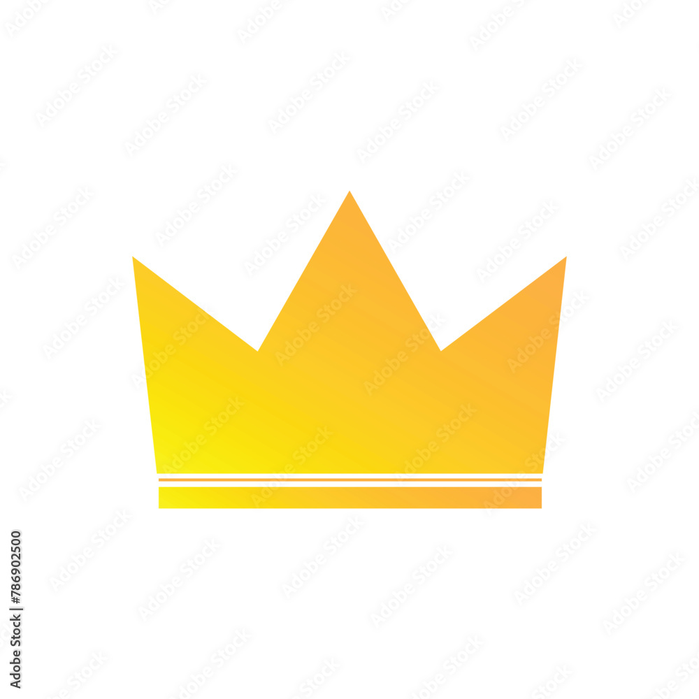 Vector gold crown icon isolated vector illustration