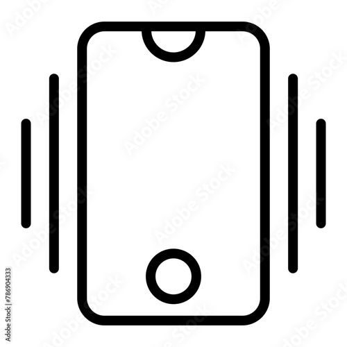 Vibration Vector Line Icon