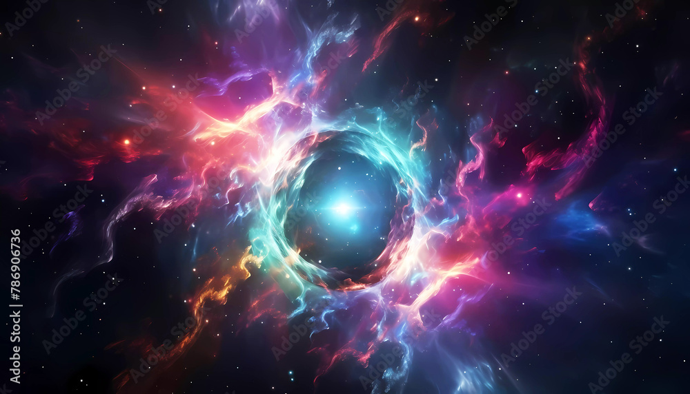 Colorful space nebula. Generative ai design concept art. Colorful space nebula. Generative ai design concept art.