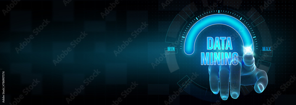 Fototapeta premium Data mining concept. Business, modern technology, internet and networking concept. 3d illustration