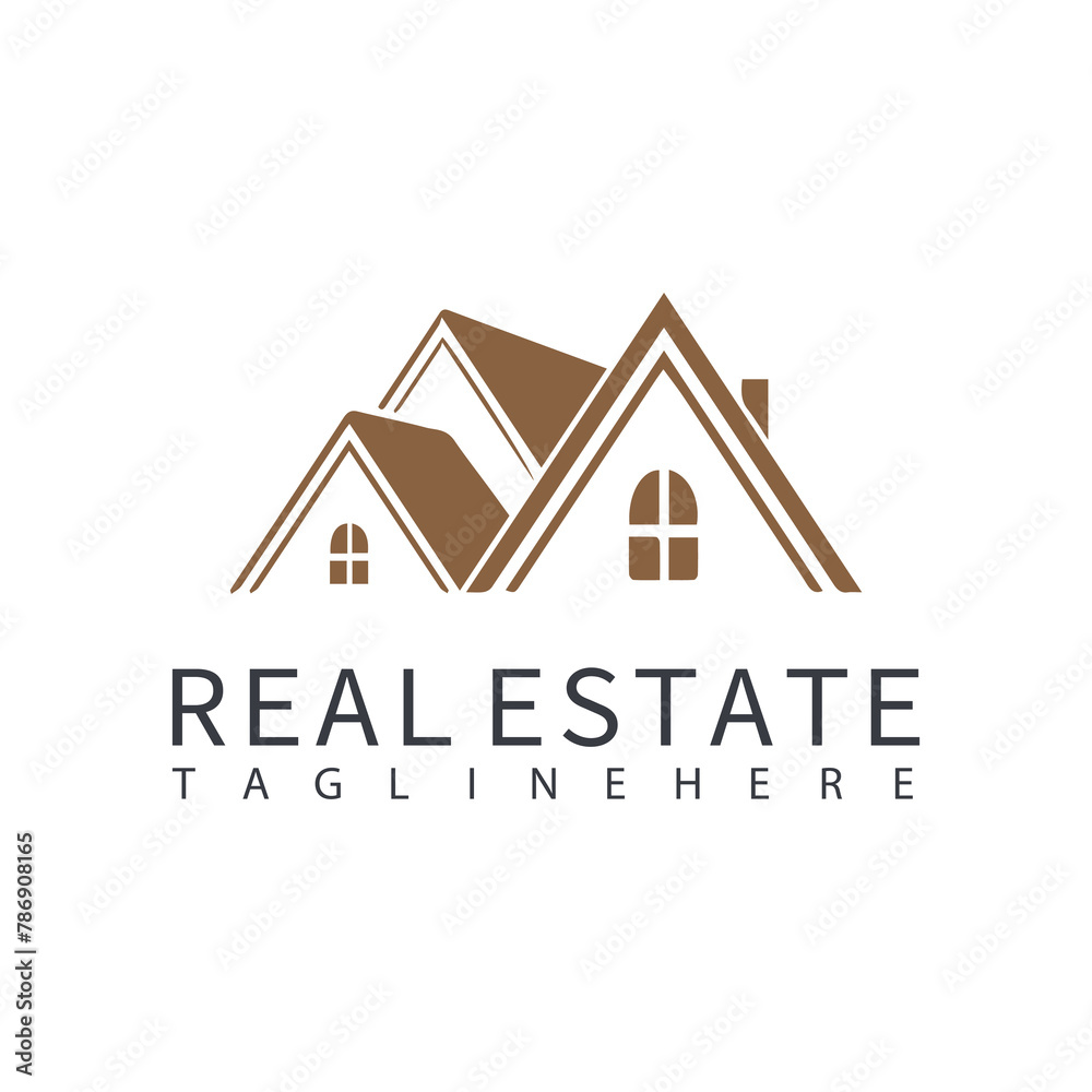 Real Estate Logo. Construction Architecture Building Logo Design Template Element.