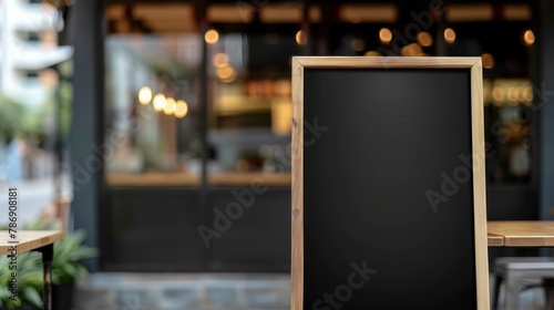 Standing Black Chalkboard Sign Welcoming Guests at the Entrance 