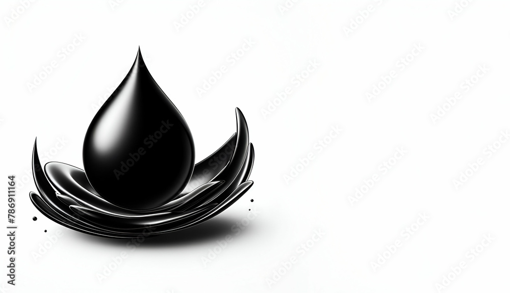Black drop barrel isolated on white background Generative AI Black drop barrel isolated on white background Generative AI