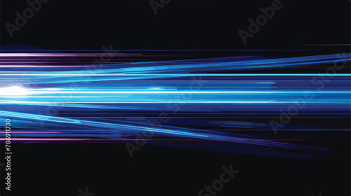 Neon blue light fast motion speed lines movement abstract