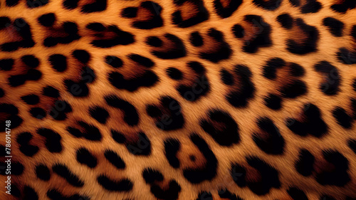 Leopard fur background. Generative ai design art concept.