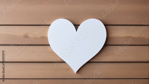 heart on wooden background with copy space 