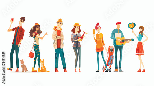 Categories People Holidays Vector illustration isolated