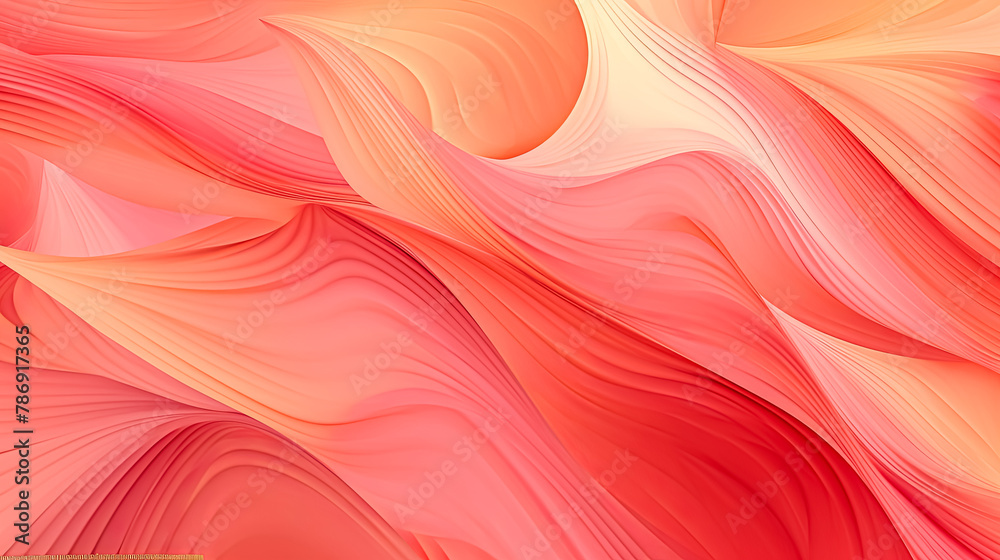 A pink and orange wave pattern with a lot of detail.