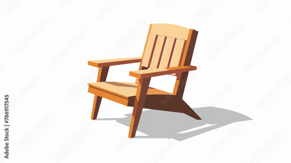 Chair with shadow under it isolated on a white background