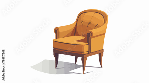 Chair with shadow under it isolated on a white background