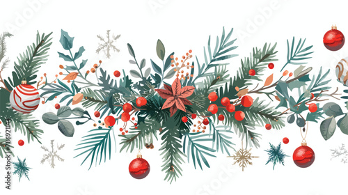 Christmas New Year decorative design for festive gree © Aina