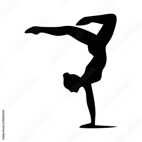 silhouette of a person doing yoga