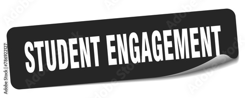 student engagement sticker. student engagement label