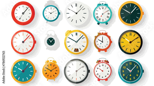 Clock icon set. Time icon vector. watch icon symbol f