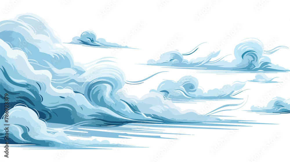 Cloud weather with wind Vector illustration isolated