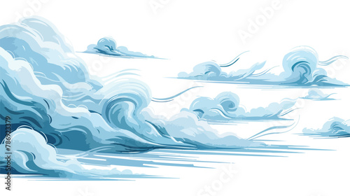 Cloud weather with wind Vector illustration isolated