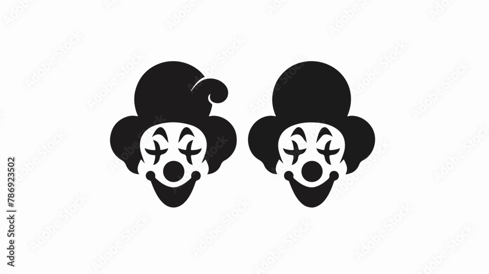 Clown icon or logo isolated sign symbol vector illustration