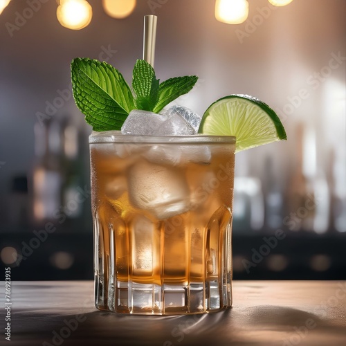 A refreshing mint julep cocktail with crushed ice1 photo