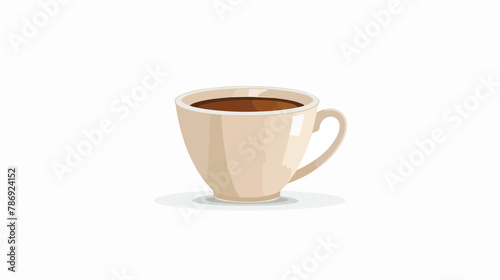 Coffee cup icon flat vector isolated on white background