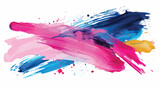 Colorful abstract acrylic hand painted brush strokes