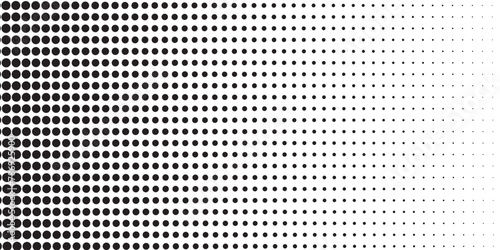 Basic halftone dots effect in black and white color. Halftone effect. Dot halftone. Black white halftone.Background with monochrome dotted texture. Polka dot pattern template vector black 