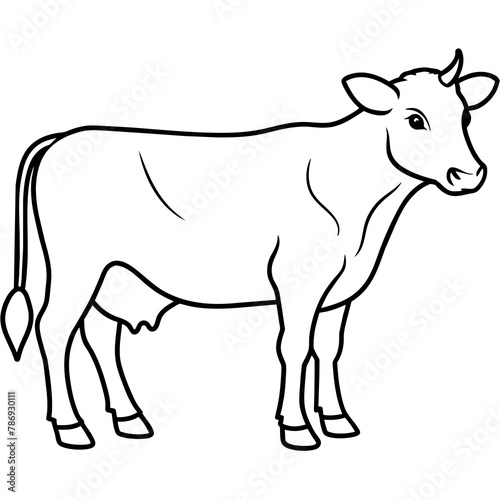 cow isolated mascot,cow silhouette,cow vector,icon,svg,characters,Holiday t shirt,black cow drawn trendy logo Vector illustration,cow line art on a white background