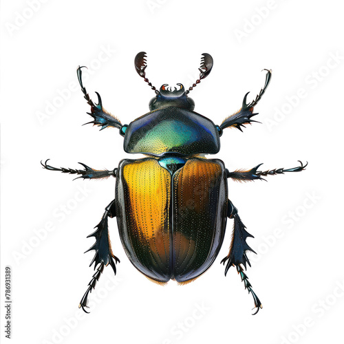 scarab beetle flying away on transparency background PNG