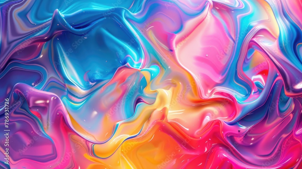 Joyful neon colored abstract backdrop