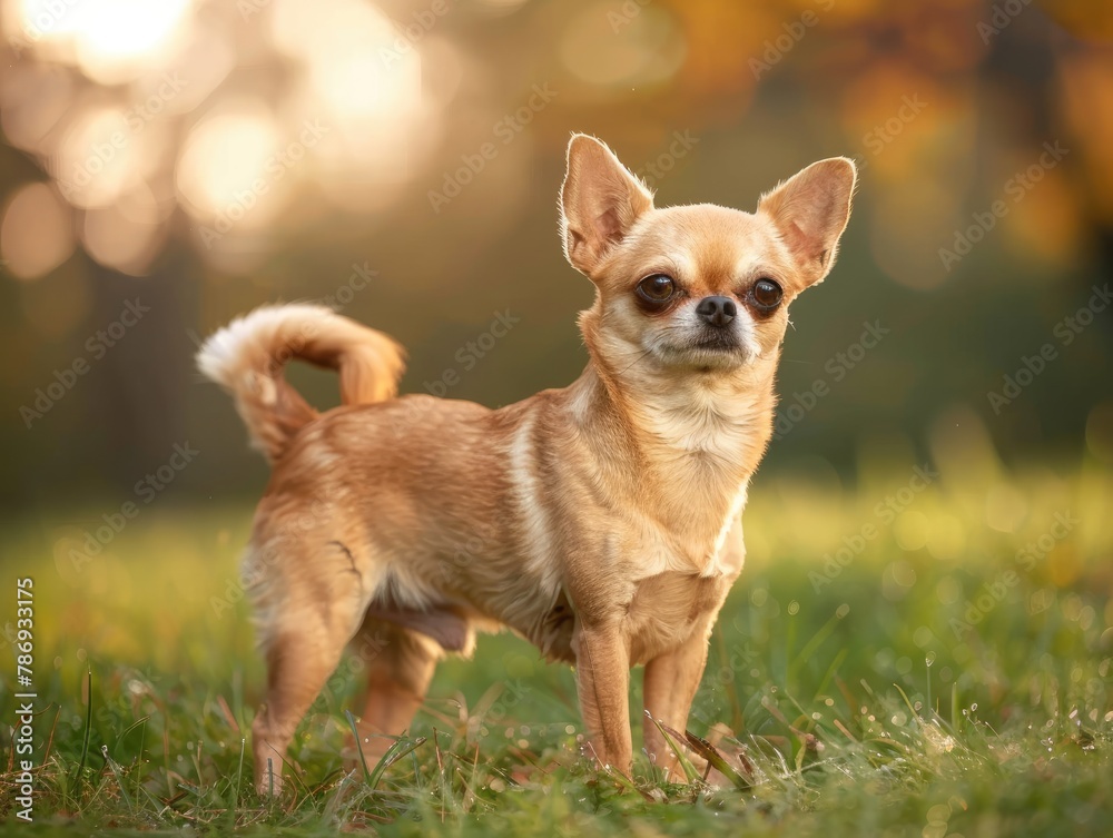 A Chihuahua Dog on the Grass A Chihuahua Dog on the Grass