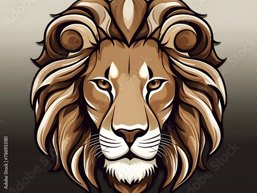 lion head illustration watercolor painting of a lion full face only on a transparent background coat of arms of a lion lion head vector illustration