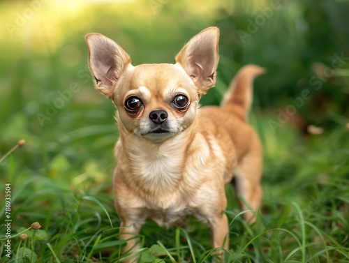 A Chihuahua Dog on the Grass © fanjianhua
