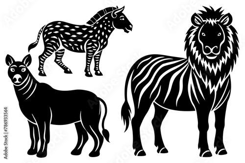 animals set vector illustration