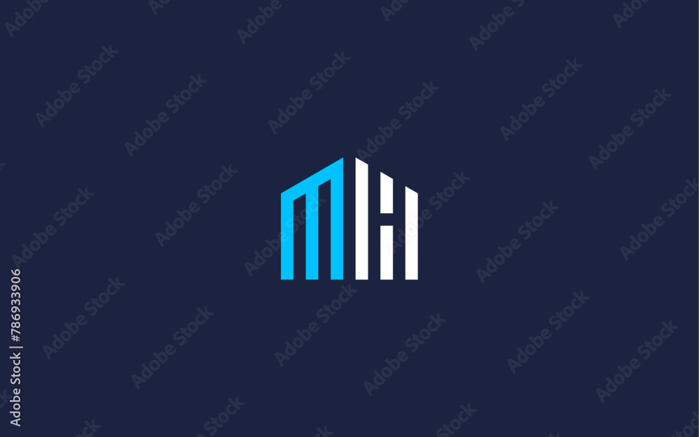 letter mh with house logo icon design vector design template inspiration letter mh with house logo icon design vector design template inspiration
