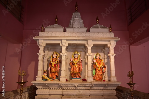 Lord Ram Statue in Temple In Maharashtra. Ramayana Legend. Hindu Religion. Hindu Gods. 