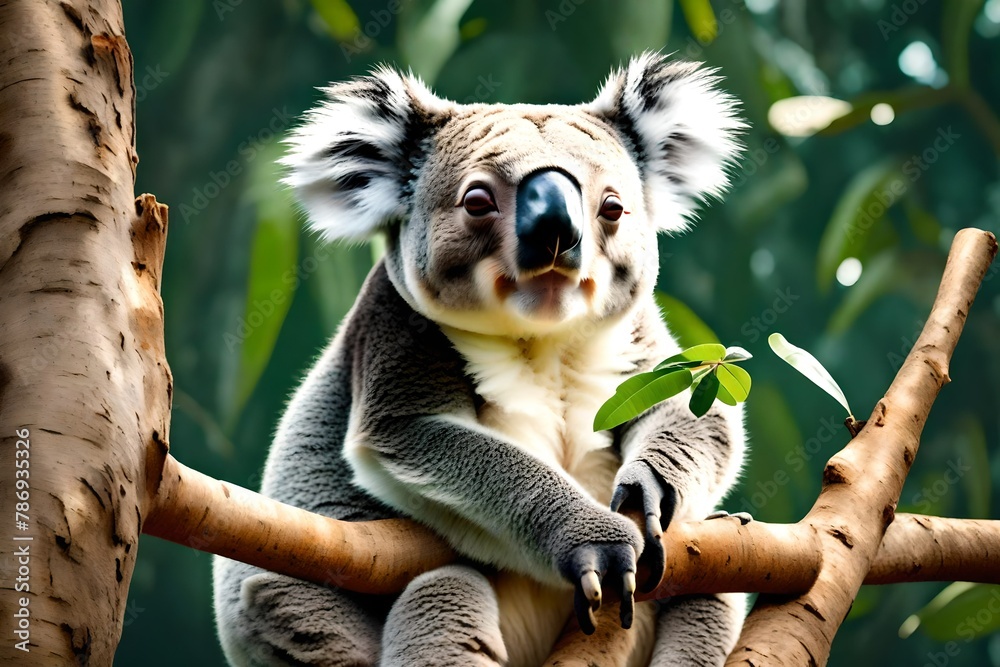 Naklejka premium koala in tree